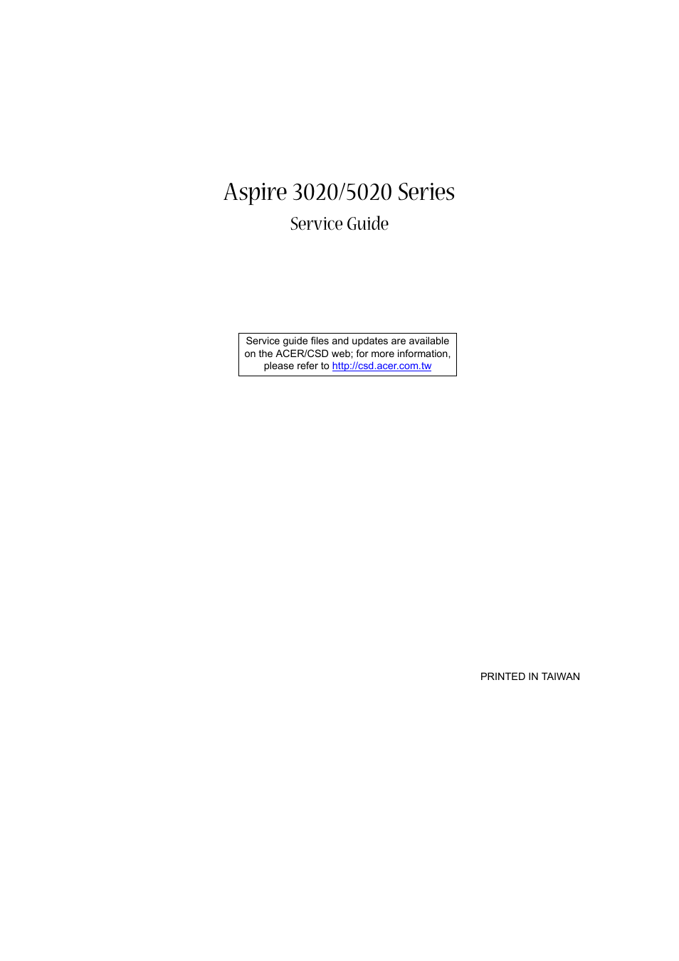 Acer 3020 User Manual | 95 pages