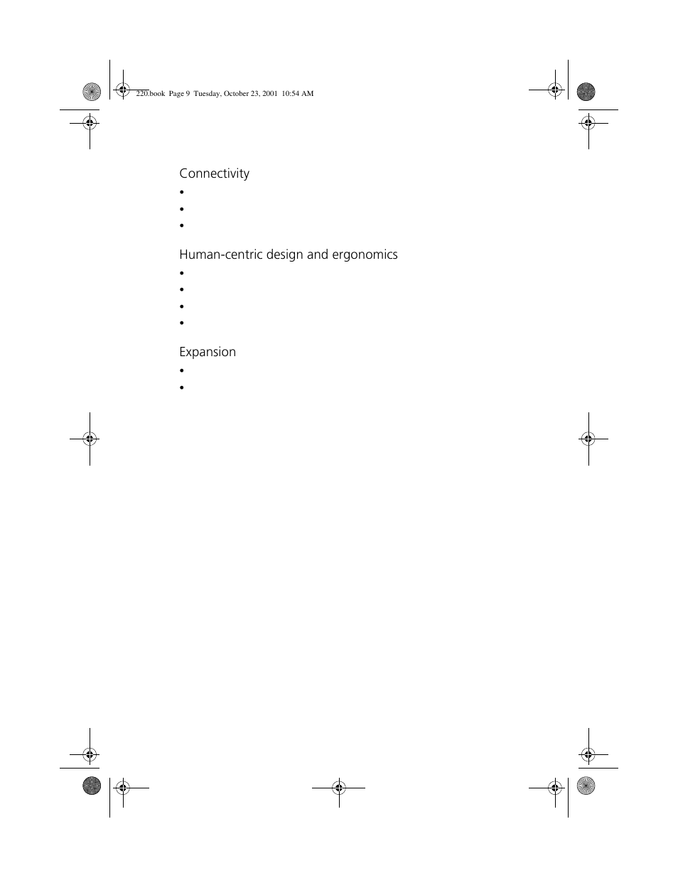 Connectivity, Human-centric design and ergonomics, Expansion | Acer 220 Series User Manual | Page 17 / 77