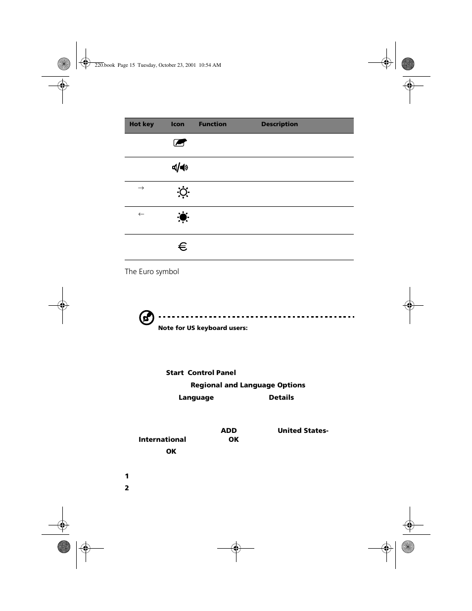 Acer 220 Series User Manual | Page 23 / 77
