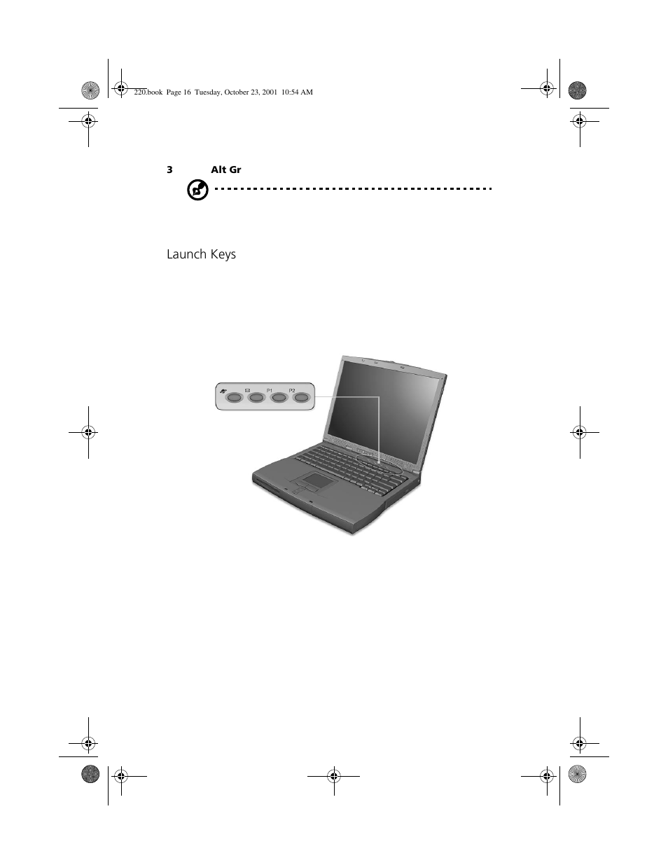 Launch keys | Acer 220 Series User Manual | Page 24 / 77