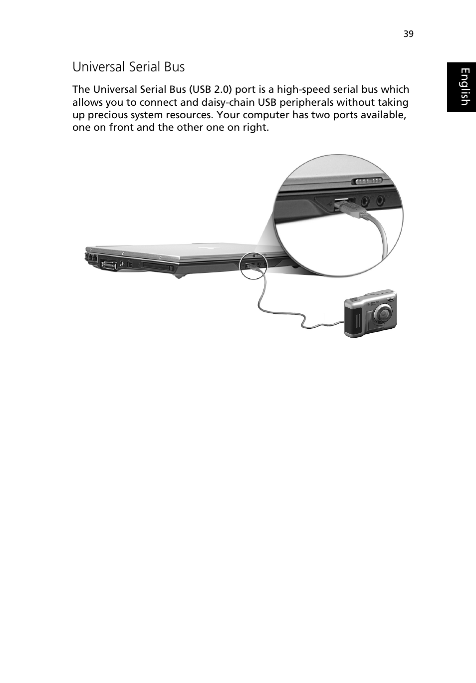 Universal serial bus | Acer 380 series User Manual | Page 47 / 88