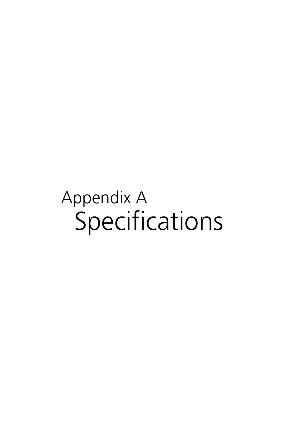 Appendix a specifications, Specifications | Acer 380 series User Manual | Page 65 / 88