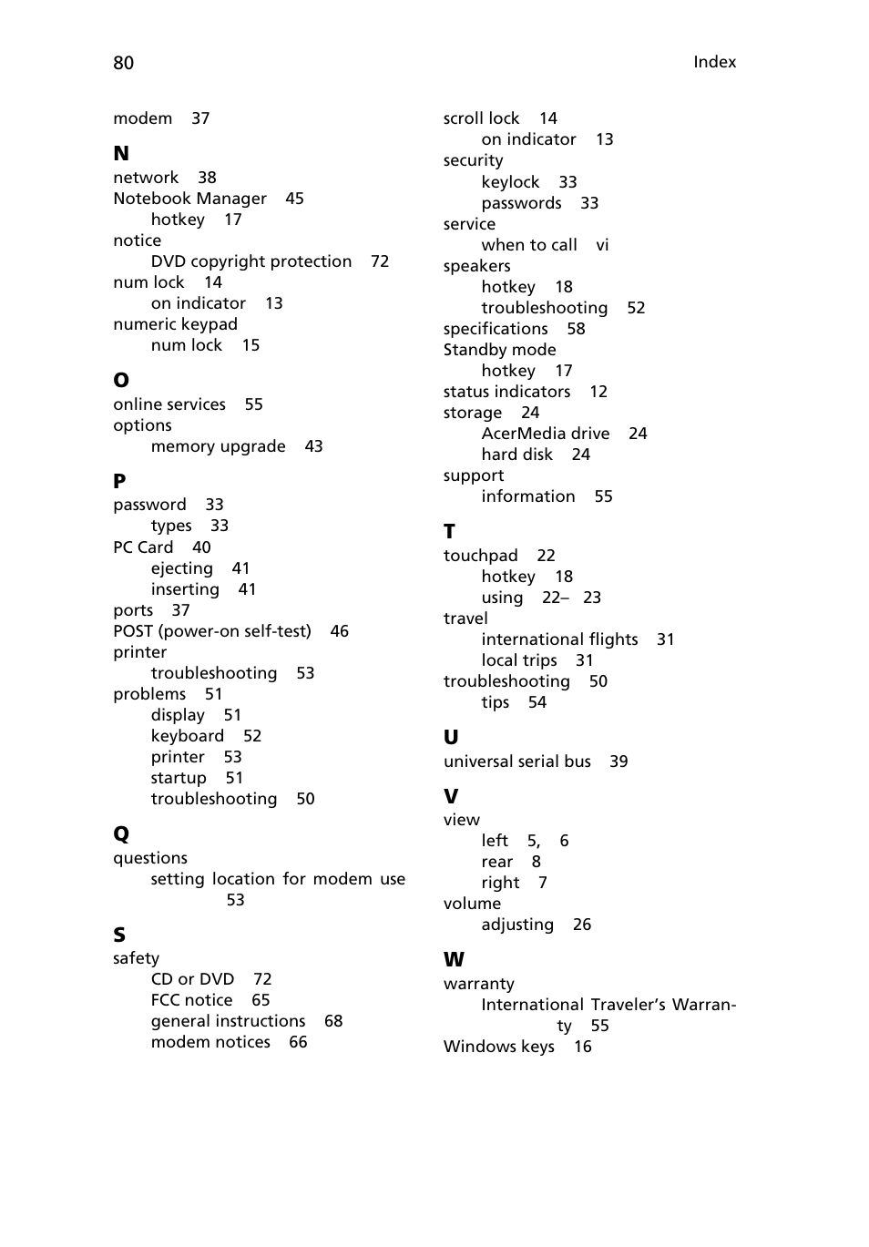 Acer 380 series User Manual | Page 88 / 88