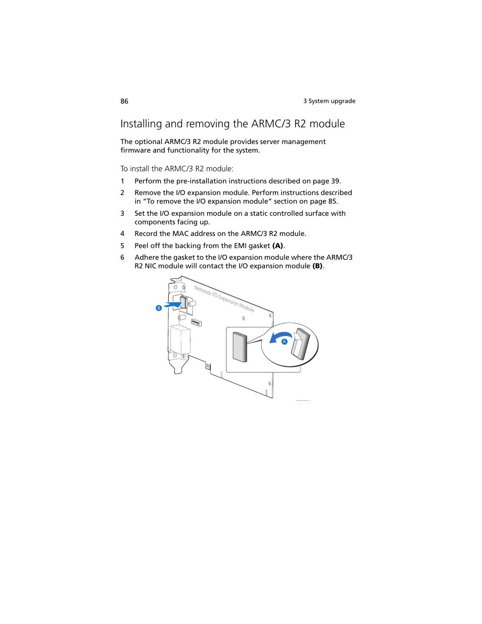 Installing and removing the armc/3 r2 module | Acer Altos R920 Series User Manual | Page 104 / 206
