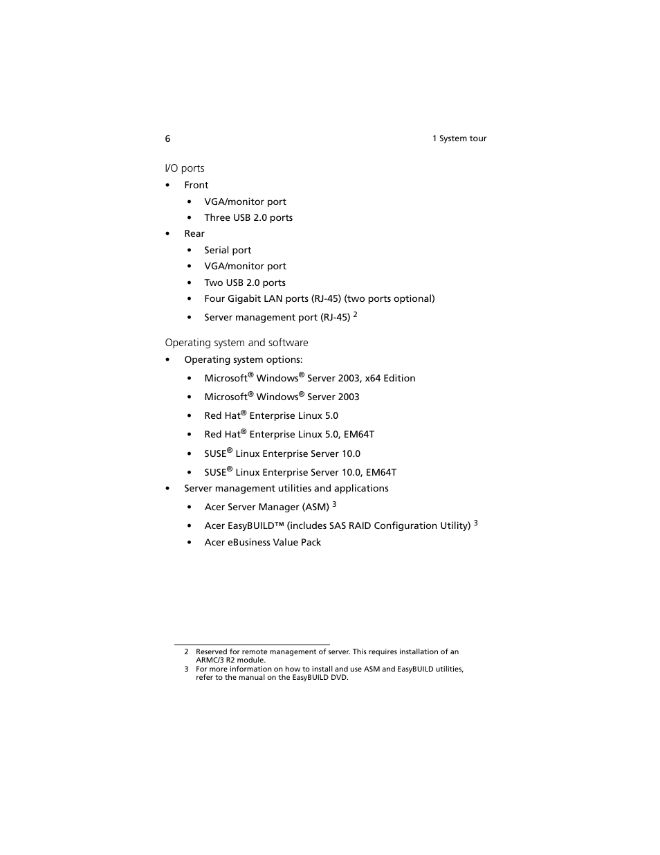 Acer Altos R920 Series User Manual | Page 24 / 206