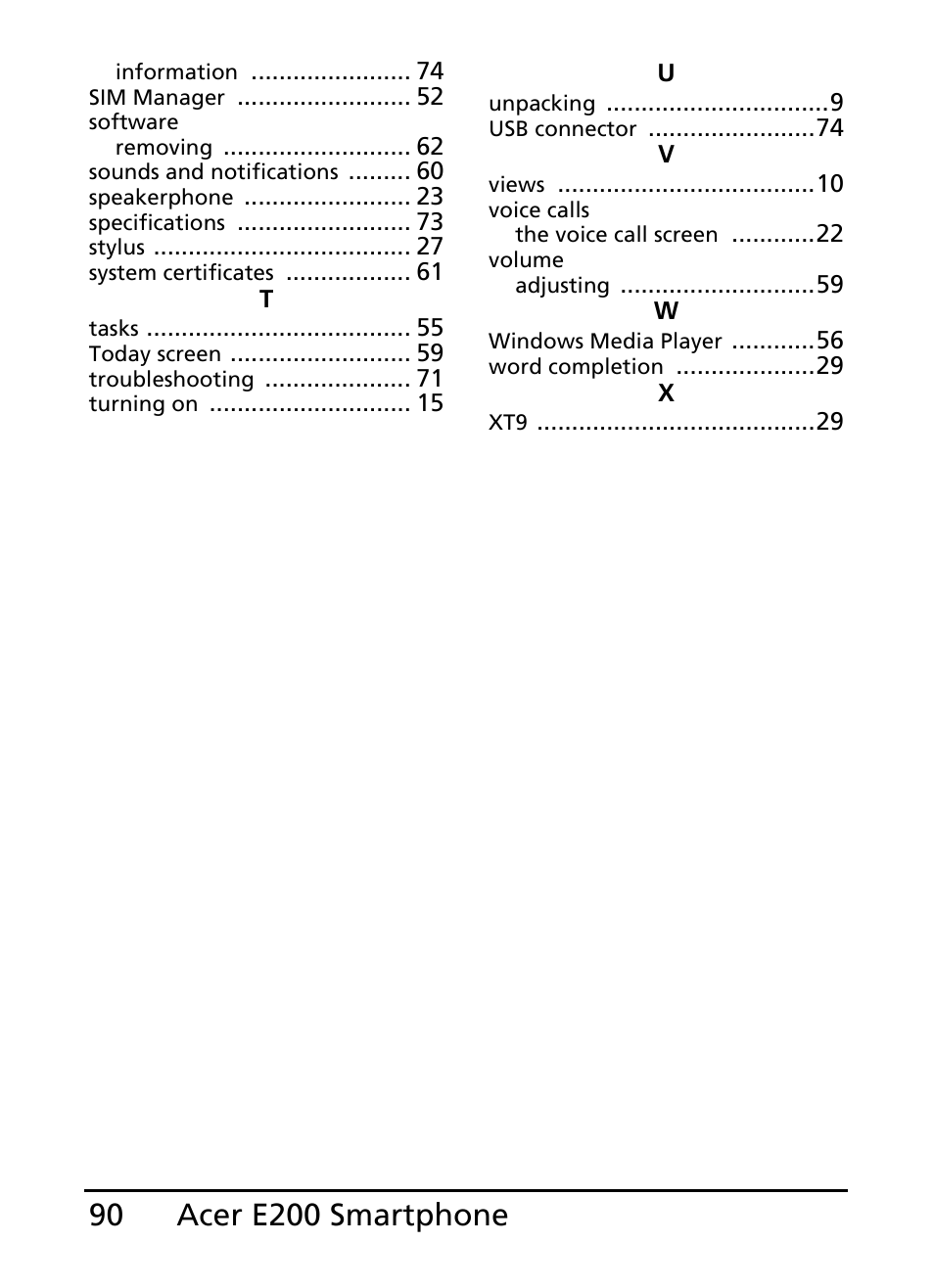 Acer E200 User Manual | Page 90 / 90