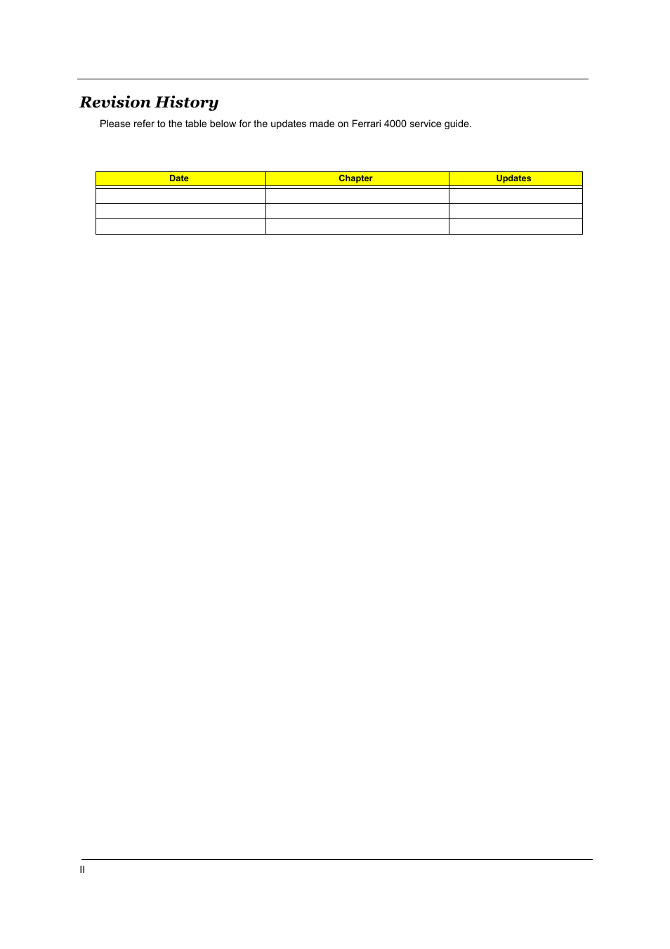 Revision history | Acer 4000 User Manual | Page 2 / 125
