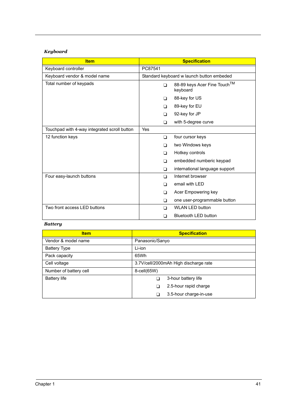 Acer 4000 User Manual | Page 48 / 125