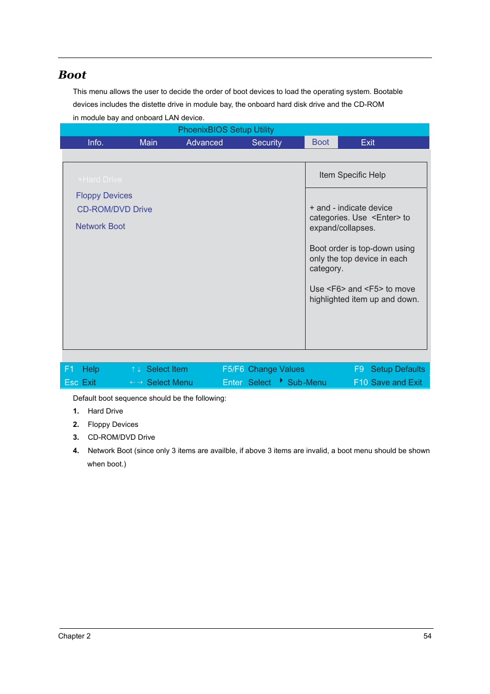 Boot | Acer 4000 User Manual | Page 61 / 125