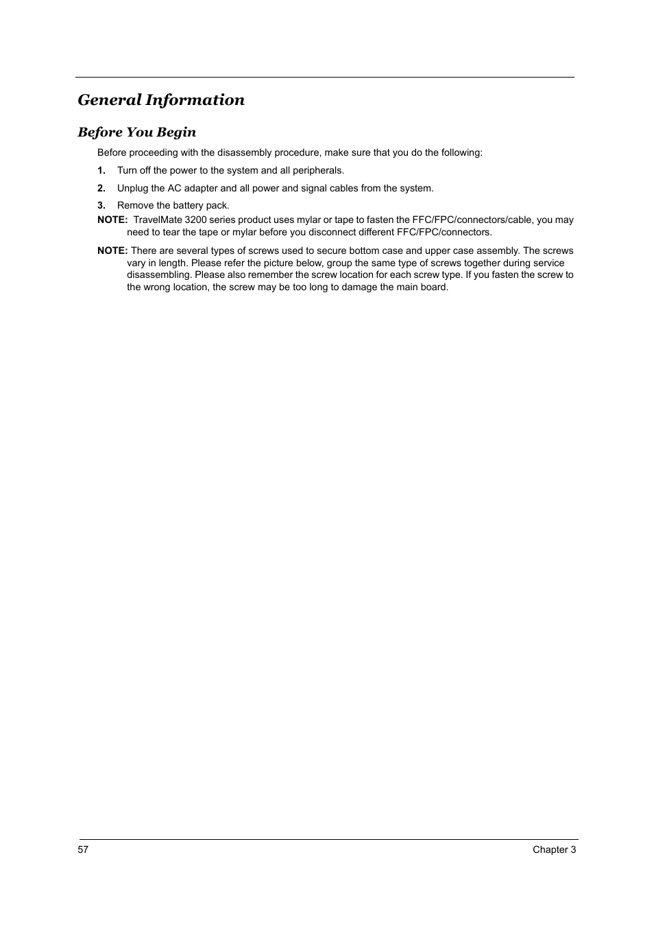 General information, Before you begin | Acer 4000 User Manual | Page 64 / 125