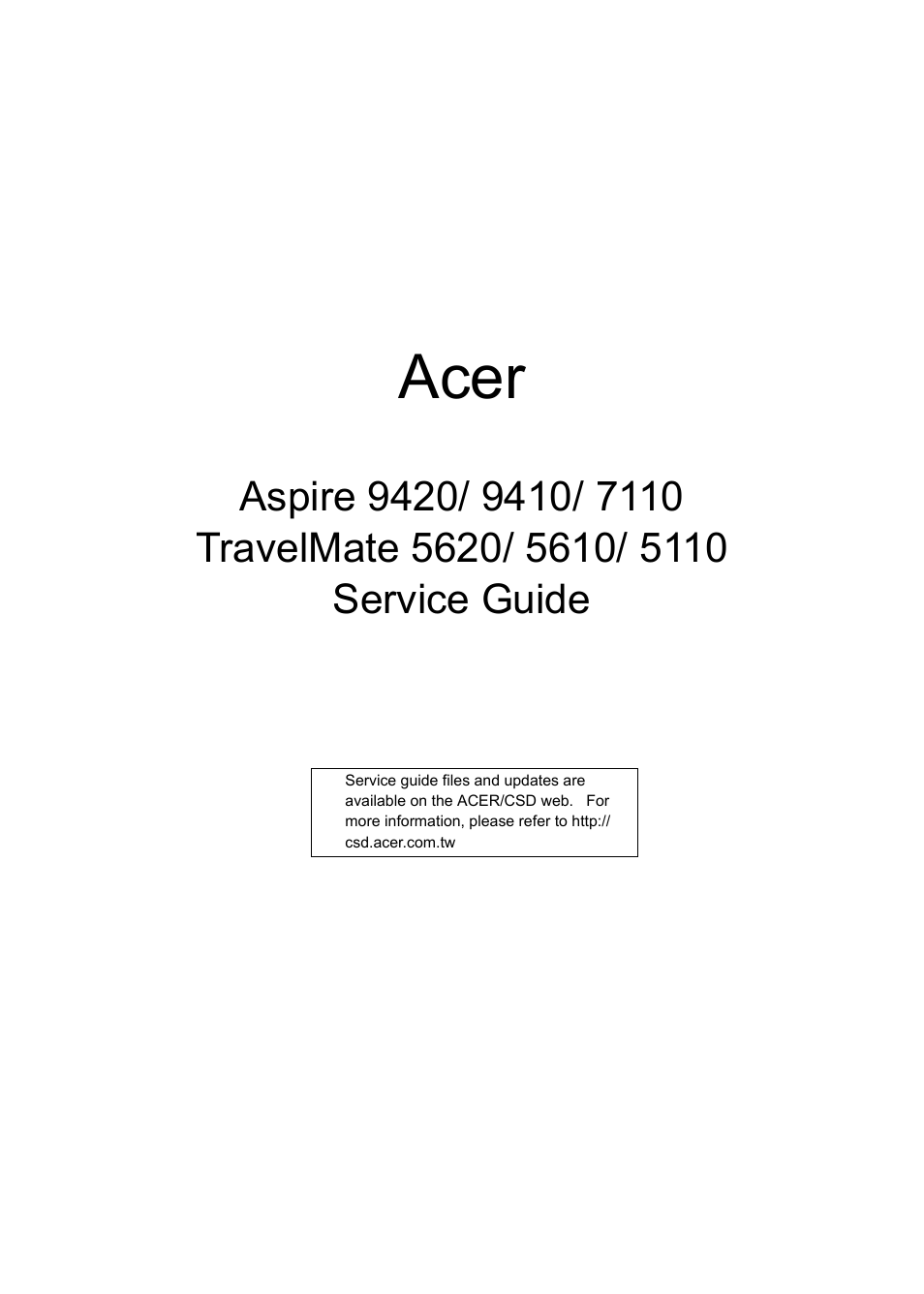 Acer 5620 User Manual | 116 pages