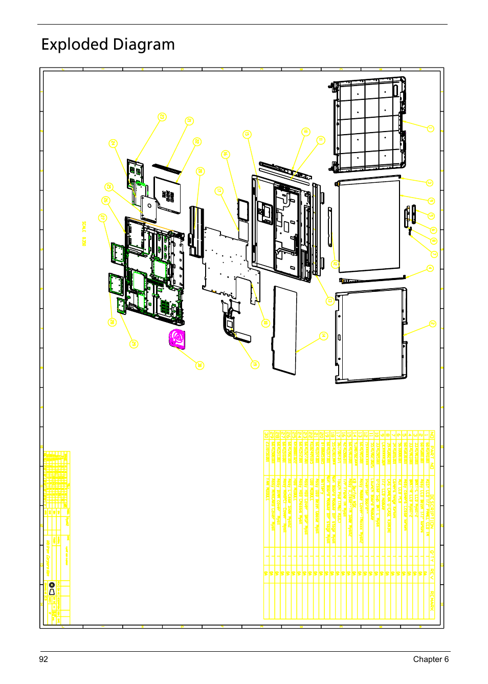 Exploded diagram | Acer 5620 User Manual | Page 102 / 116