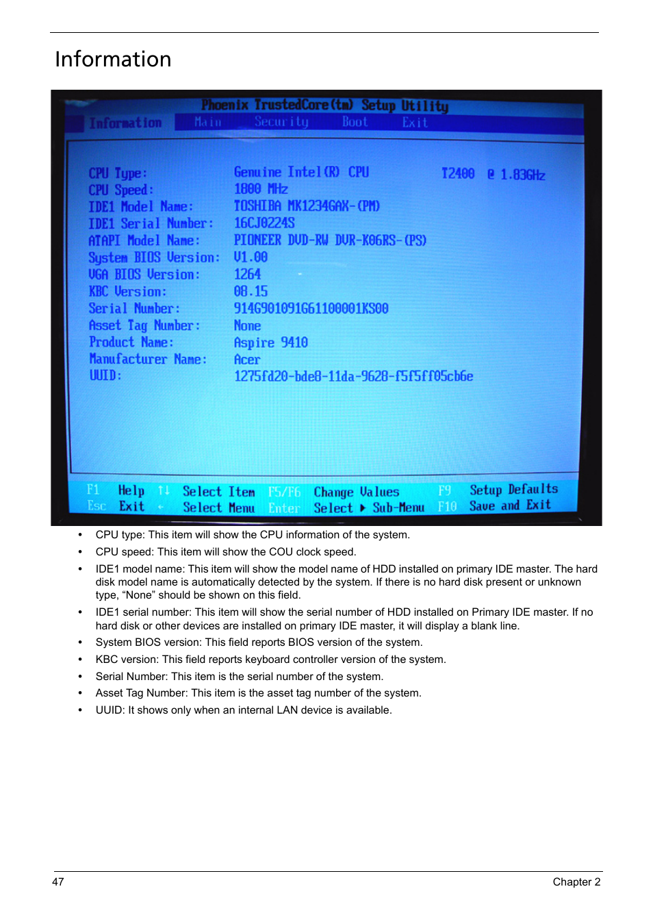 Information | Acer 5620 User Manual | Page 57 / 116