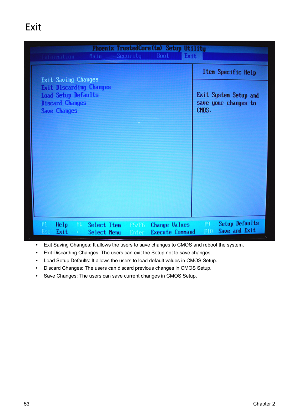 Exit | Acer 5620 User Manual | Page 63 / 116