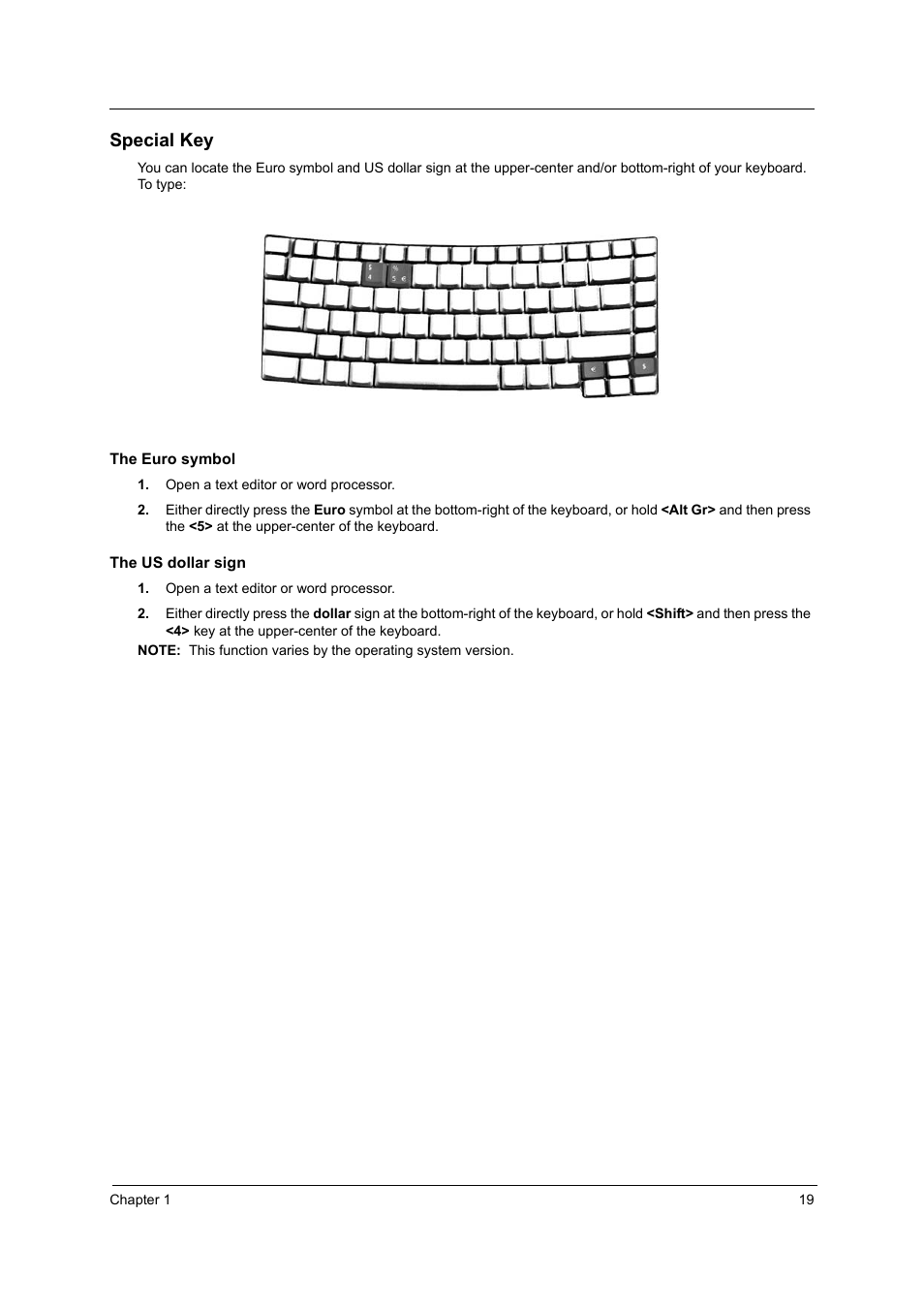 Special key | Acer 4010 User Manual | Page 27 / 107