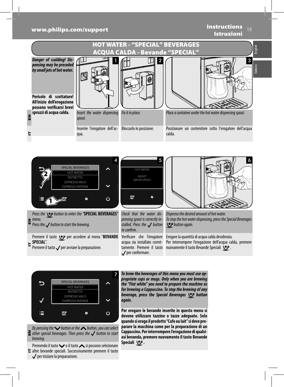 Philips Saeco GranBaristo Machine espresso Super Automatique User Manual | Page 15 / 72