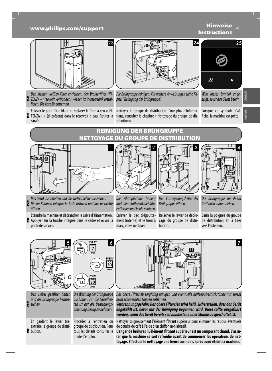 Philips Saeco GranBaristo Machine espresso Super Automatique User Manual | Page 41 / 72