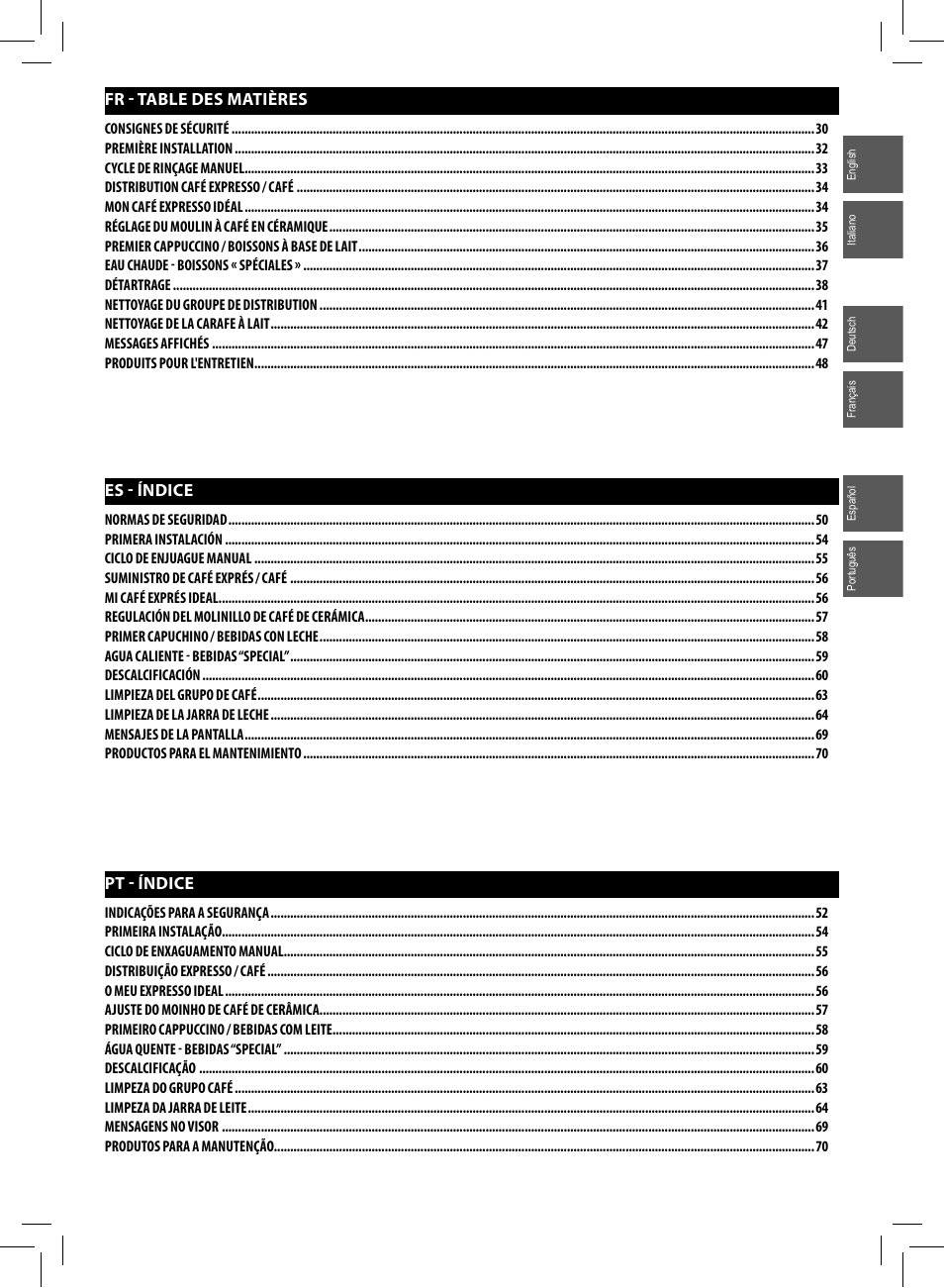 Philips Saeco GranBaristo Machine espresso Super Automatique User Manual | Page 5 / 72