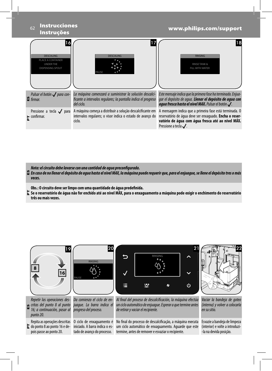 Philips Saeco GranBaristo Machine espresso Super Automatique User Manual | Page 62 / 72