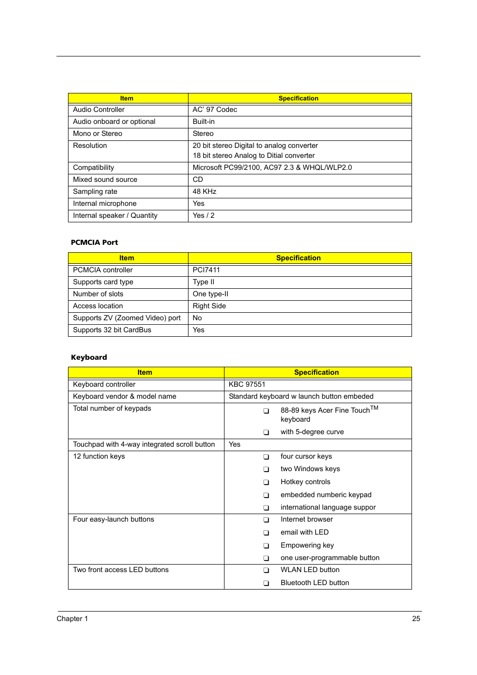 Acer 4020 User Manual | Page 31 / 106