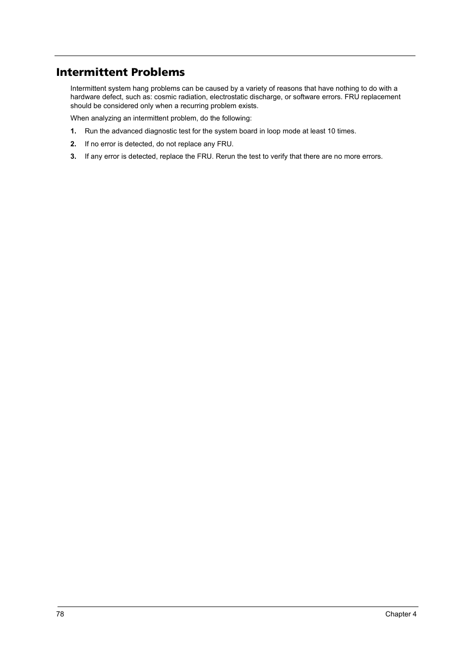 Intermittent problems | Acer 4020 User Manual | Page 84 / 106