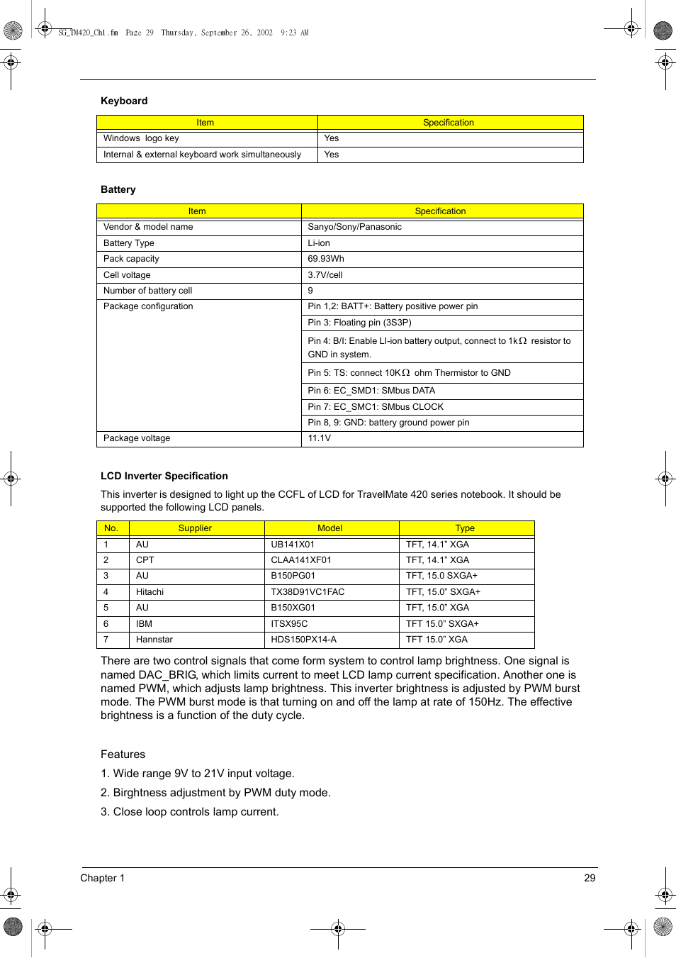 Acer 420 User Manual | Page 37 / 140