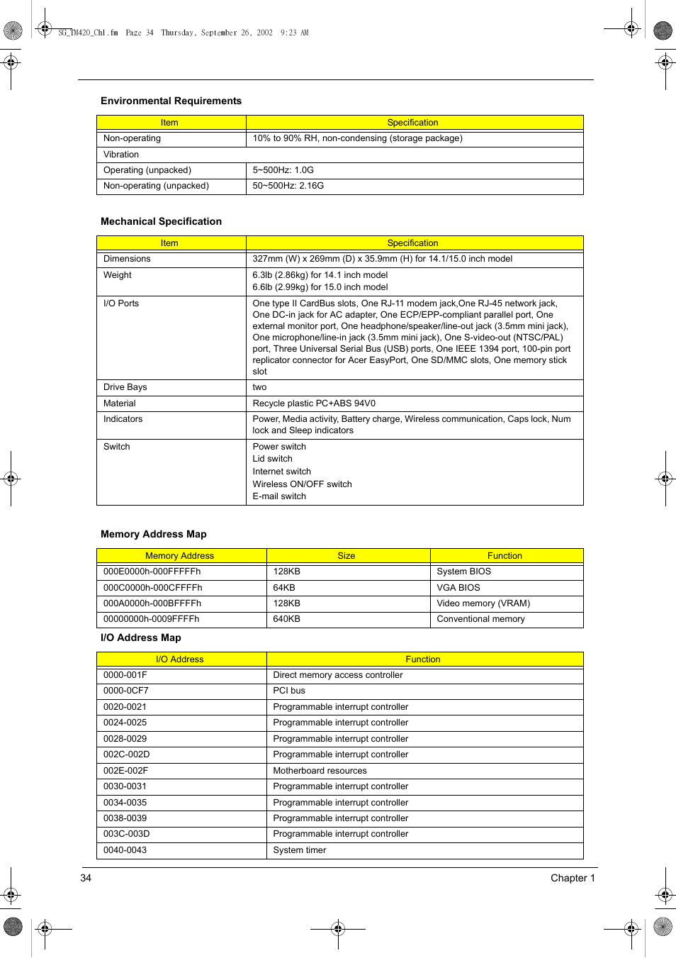 Acer 420 User Manual | Page 42 / 140