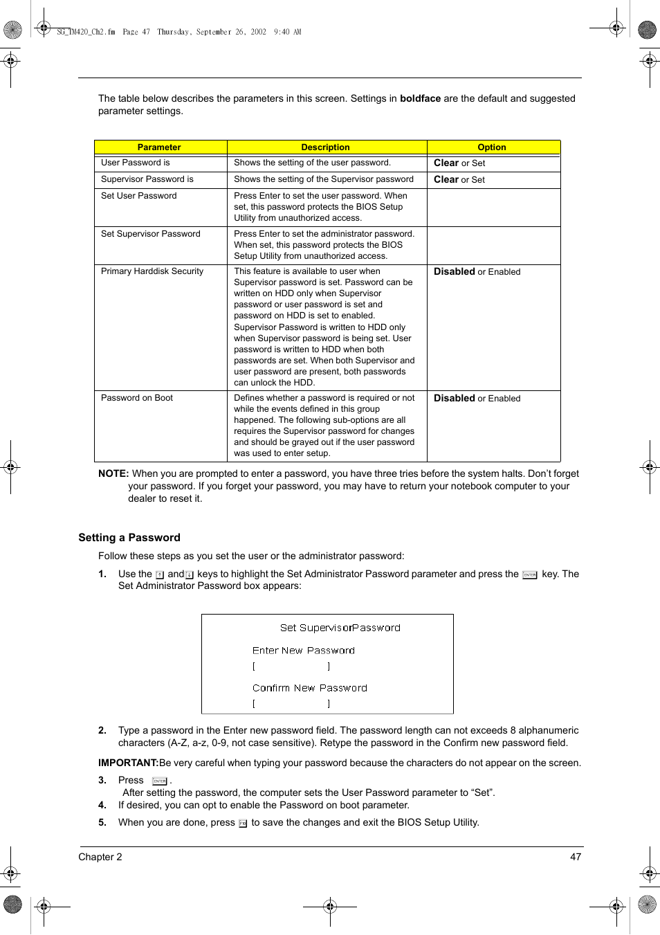 Acer 420 User Manual | Page 55 / 140