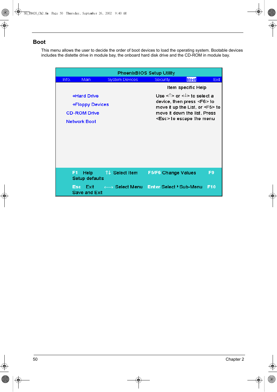 Boot | Acer 420 User Manual | Page 58 / 140