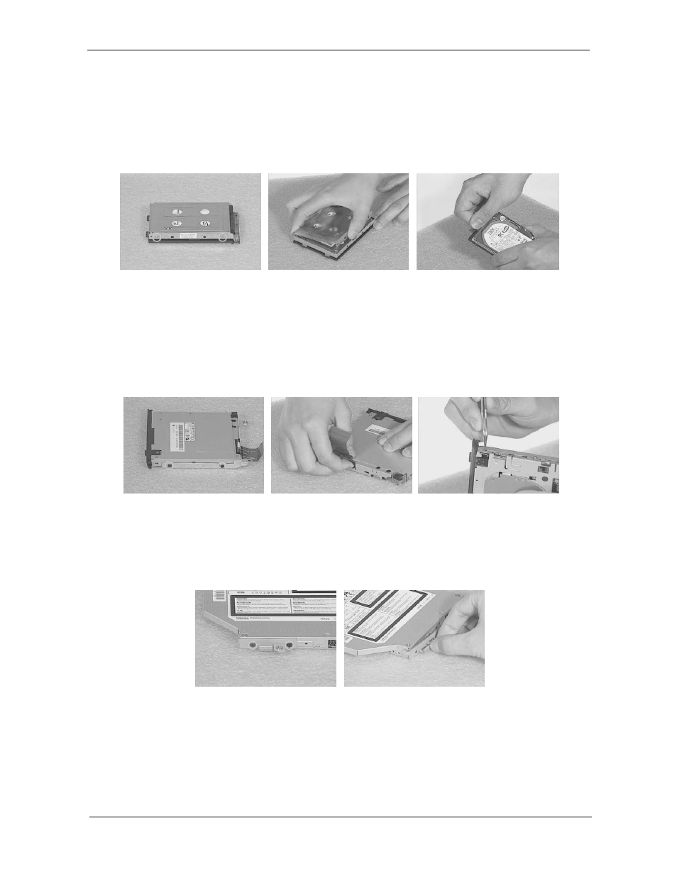 Disassembling the external modules, Disassembling the hdd module, Disassembling the floppy disk drive module | Disassembling the optical drive module | Acer 270 User Manual | Page 74 / 127