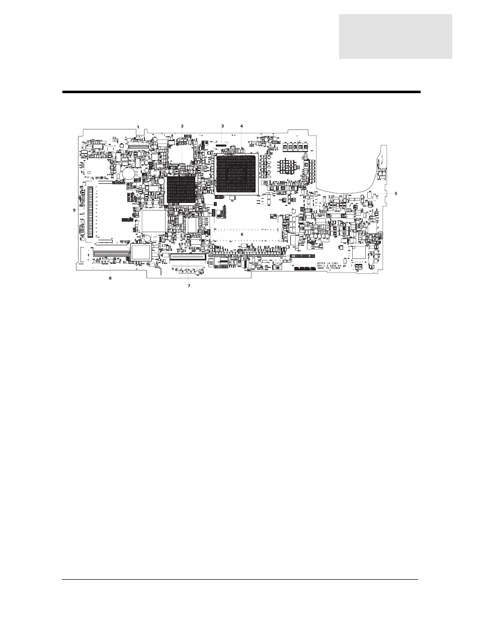 Ch5. jumper and connector locations, Top view, Chapter 5 | Jumper and connector locations | Acer 270 User Manual | Page 92 / 127