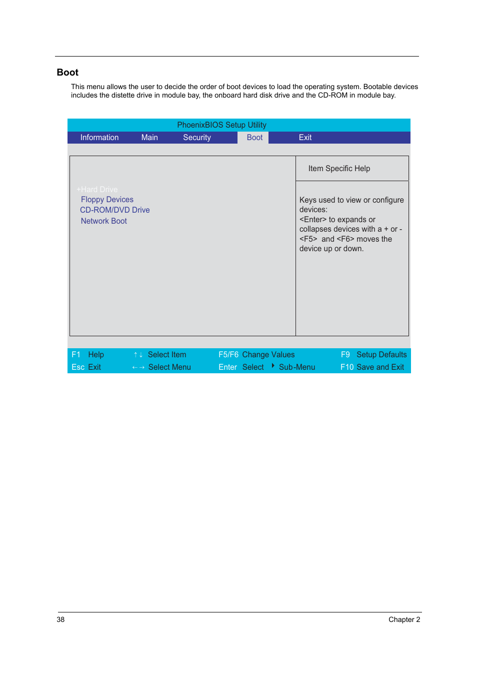 Boot | Acer 2410 User Manual | Page 44 / 92