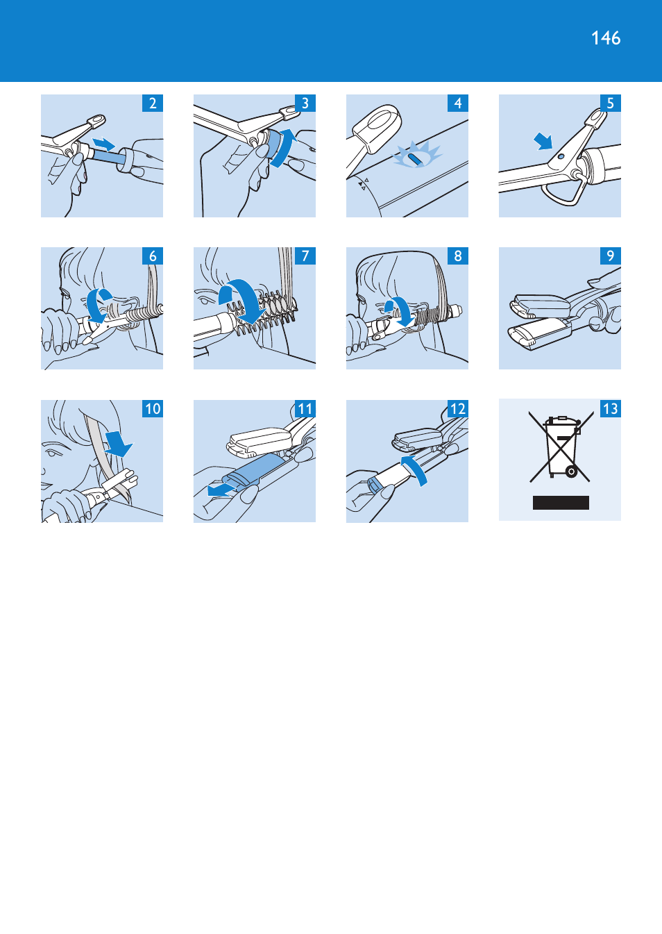 Philips Brosse multi-styles User Manual | Page 146 / 148