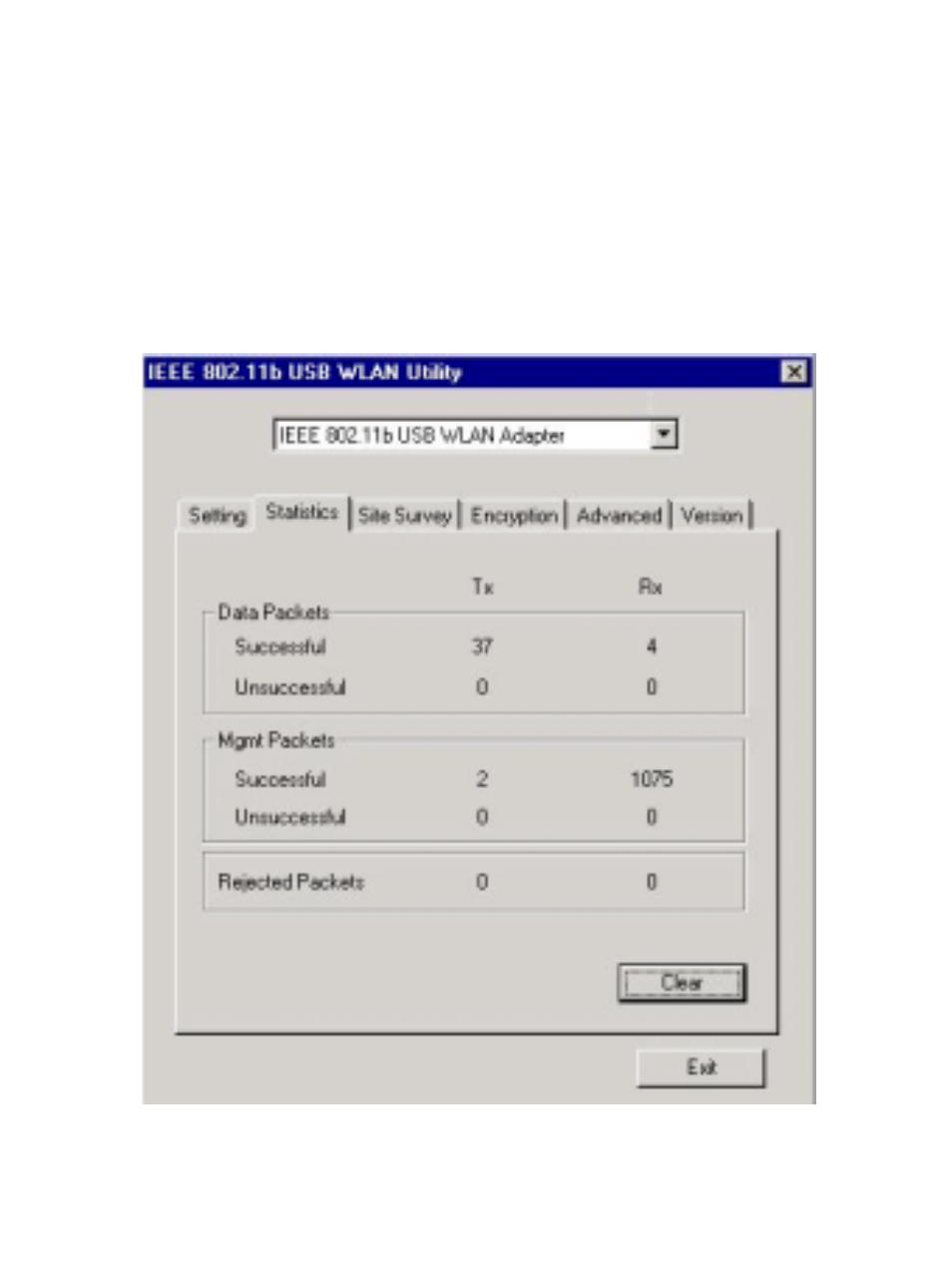 2 statistics | Acer IEEE 802.11b Wireless USB Adapter User Manual | Page 31 / 70