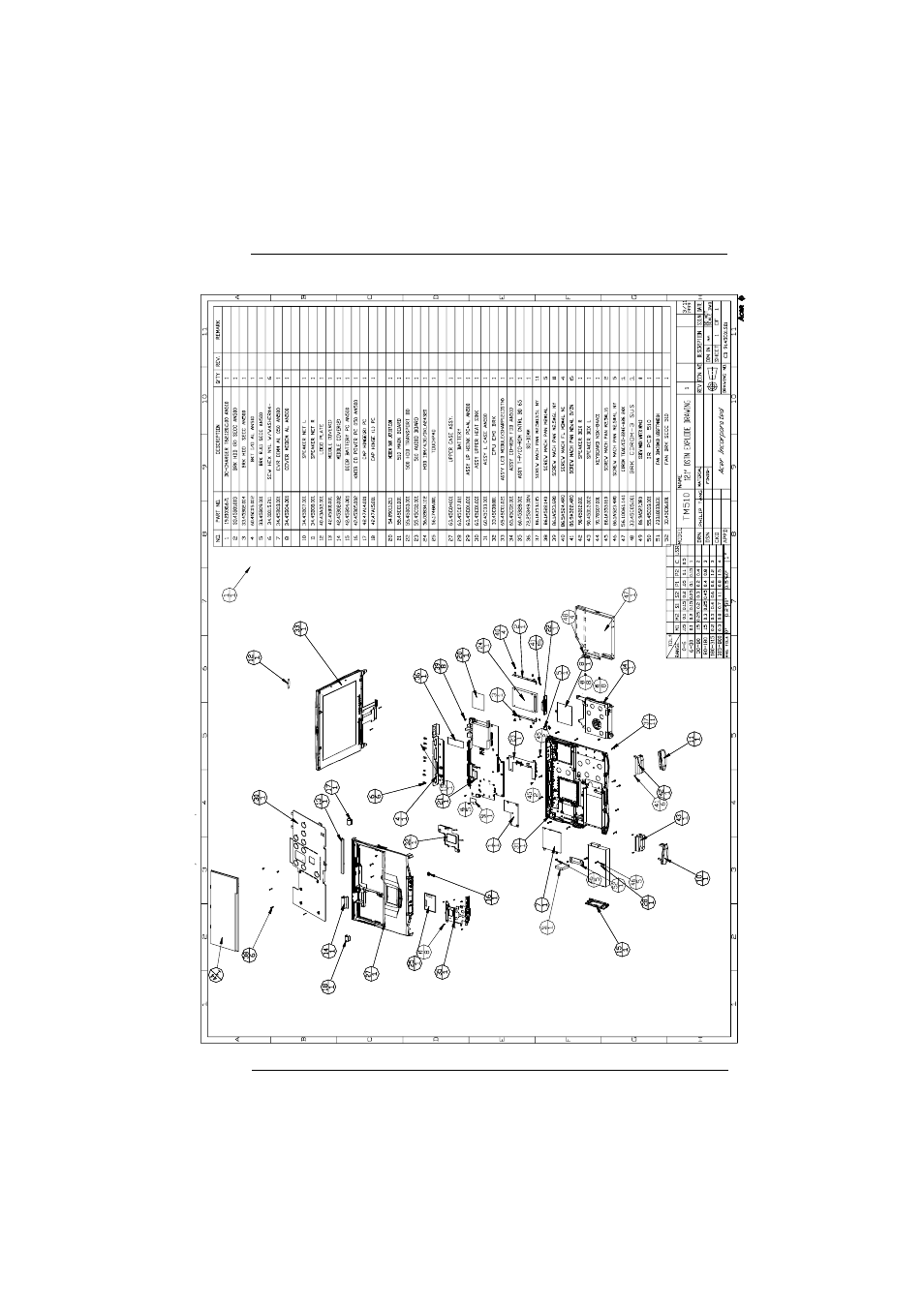 Exploded diagram | Acer 510 User Manual | Page 123 / 138