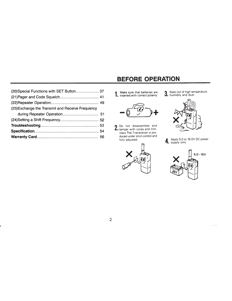 Before operation | ADI Systems AT-201 User Manual | Page 3 / 58