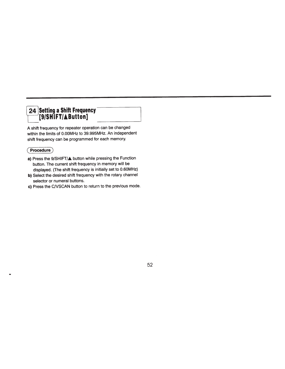 24 setting a shift frequency —^[9/shift/abutton | ADI Systems AT-201 User Manual | Page 53 / 58