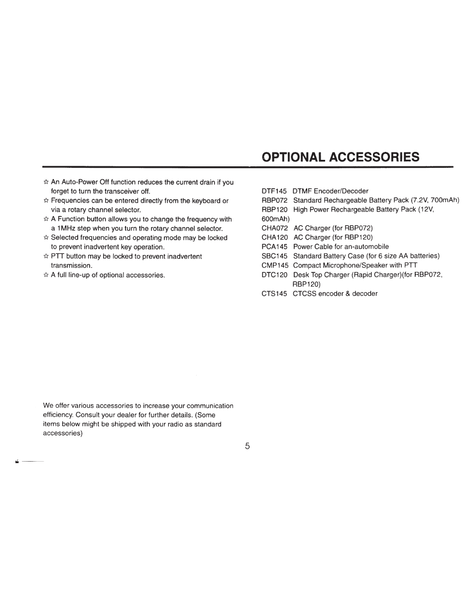 Optional accessories | ADI Systems AT-201 User Manual | Page 6 / 58