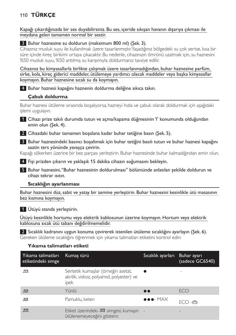 Philips Centrale vapeur haute pression User Manual | Page 110 / 120