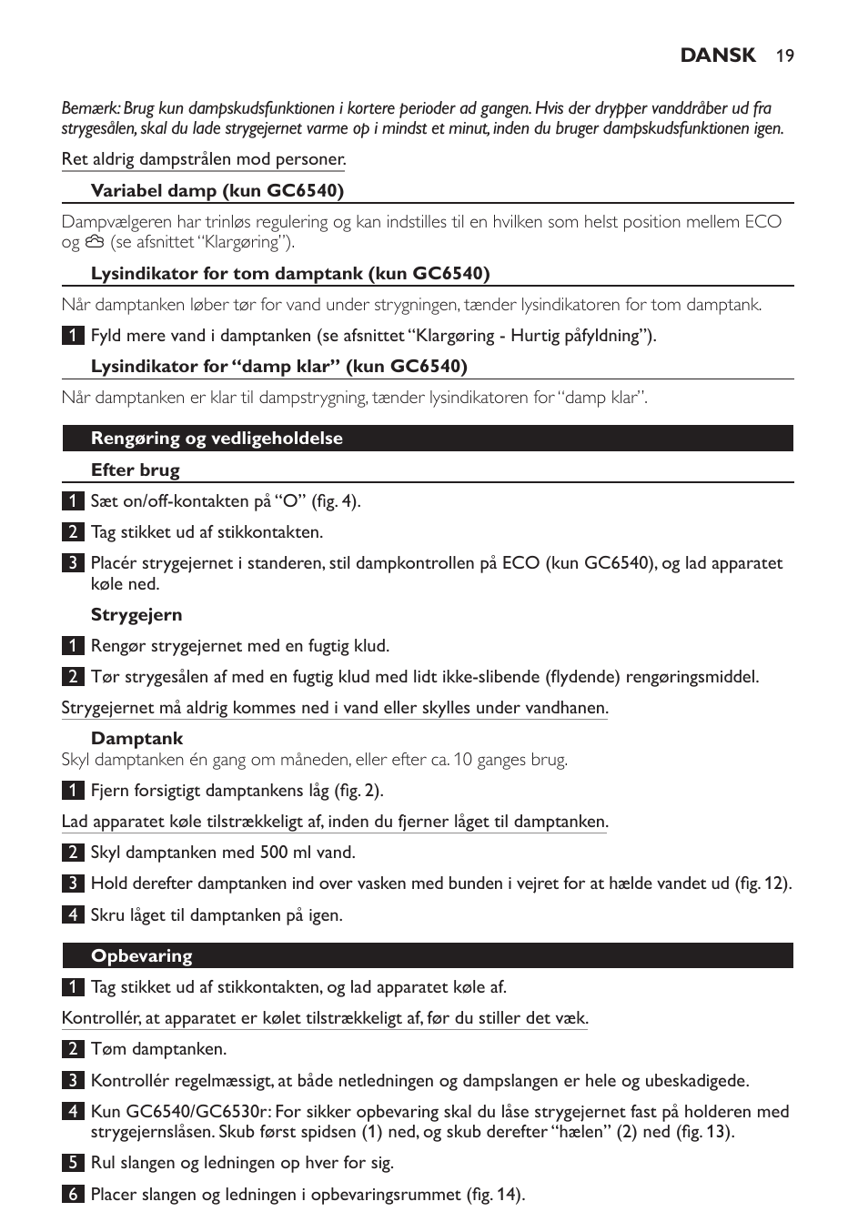 Philips Centrale vapeur haute pression User Manual | Page 19 / 120