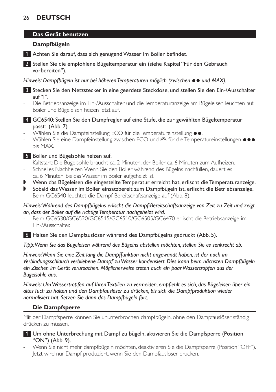 Philips Centrale vapeur haute pression User Manual | Page 26 / 120
