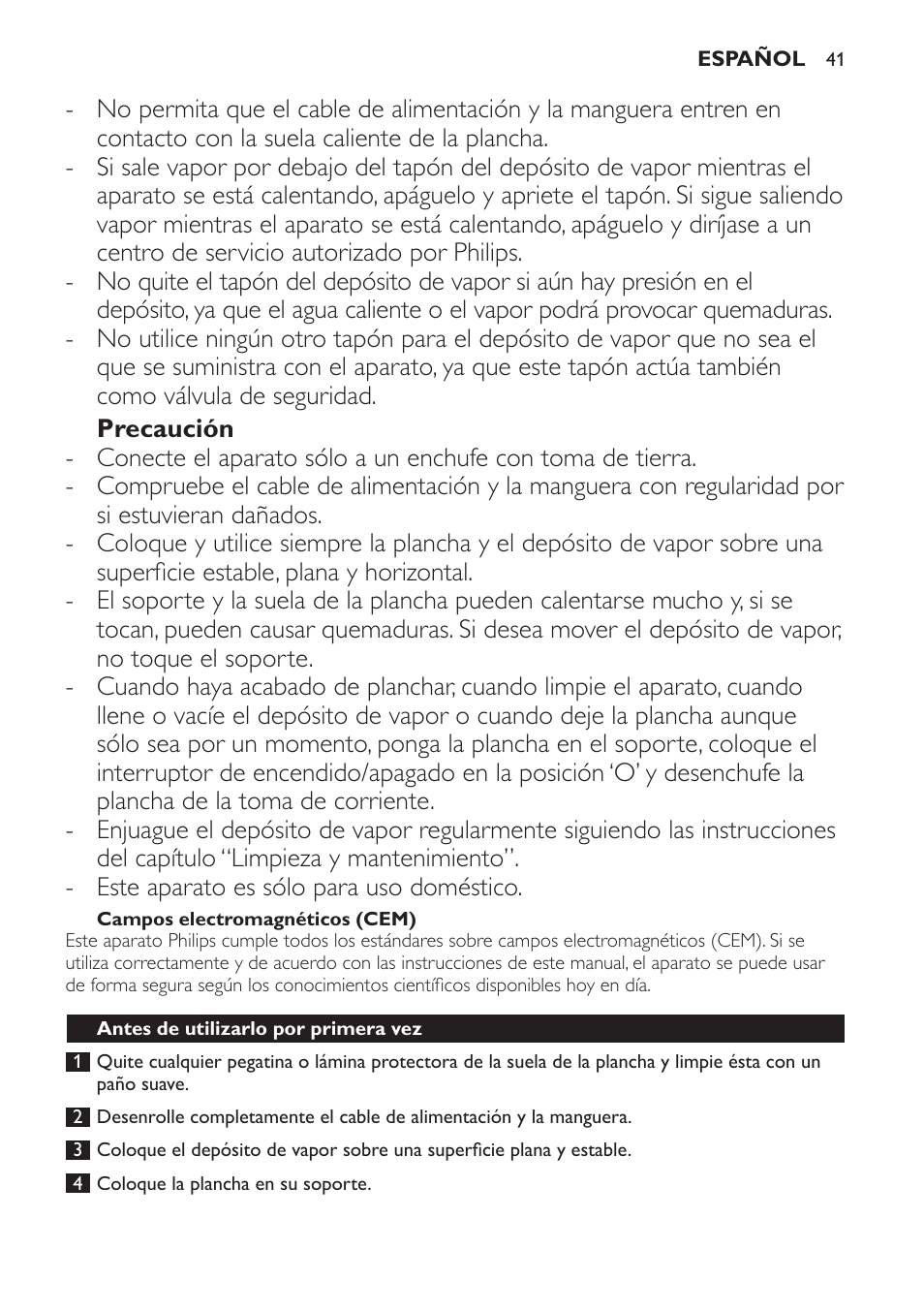 Philips Centrale vapeur haute pression User Manual | Page 41 / 120