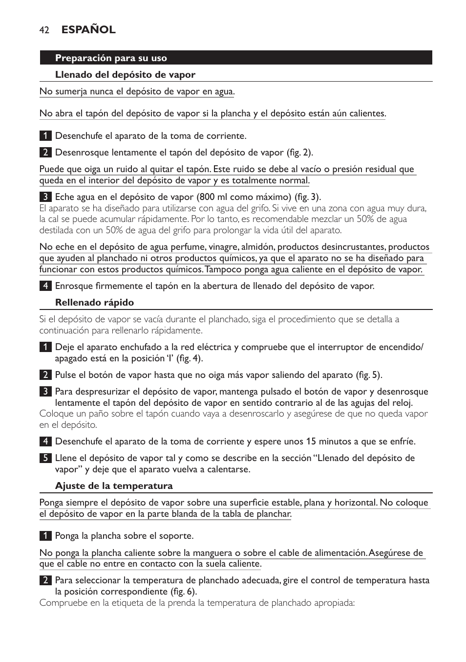 Philips Centrale vapeur haute pression User Manual | Page 42 / 120
