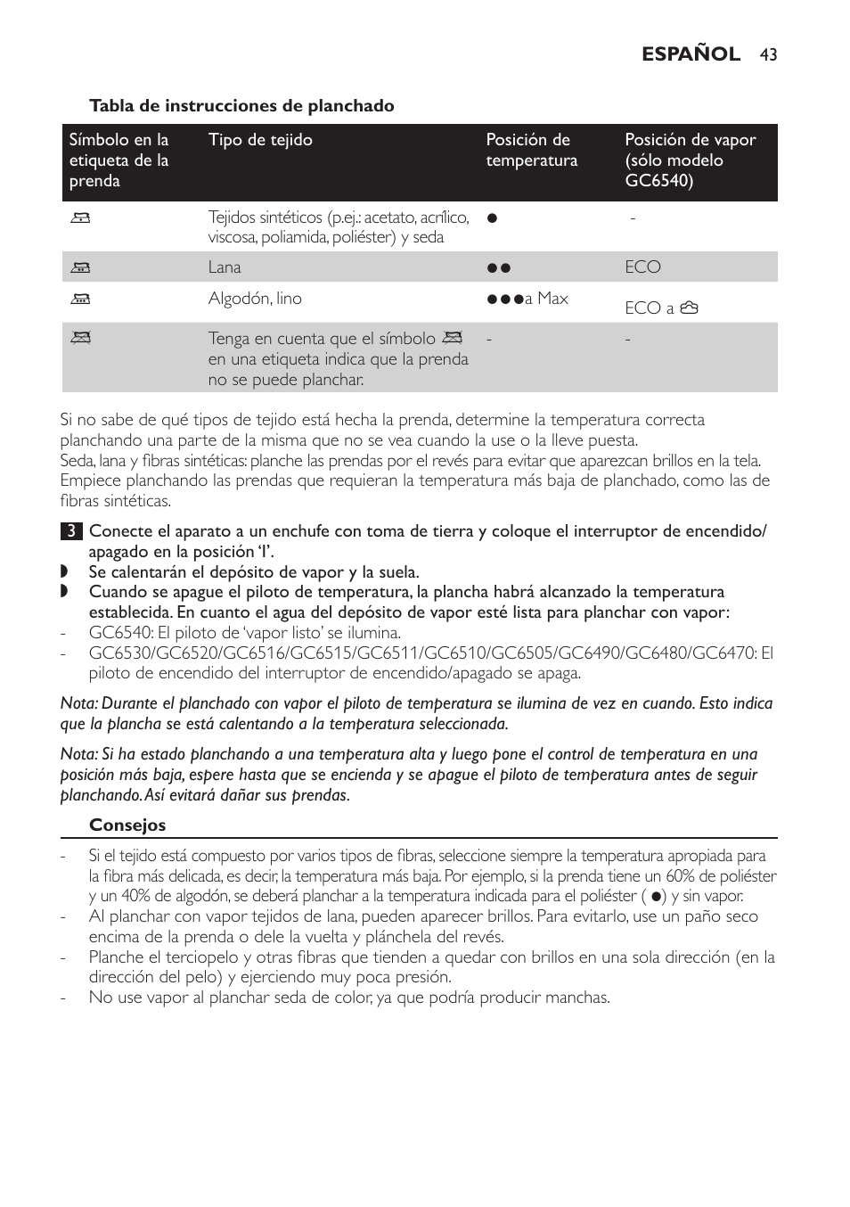 Philips Centrale vapeur haute pression User Manual | Page 43 / 120