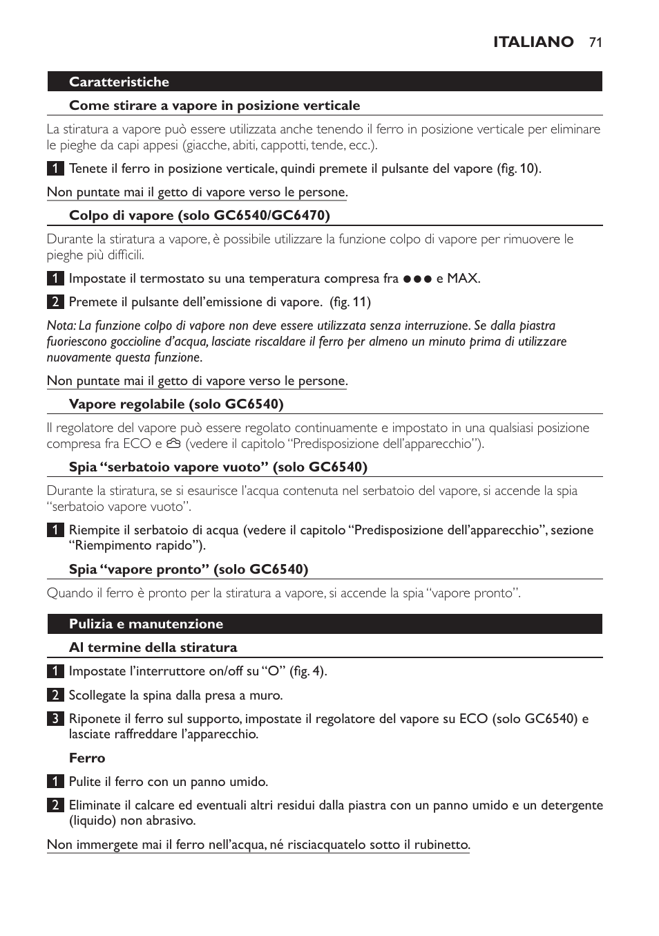 Philips Centrale vapeur haute pression User Manual | Page 71 / 120