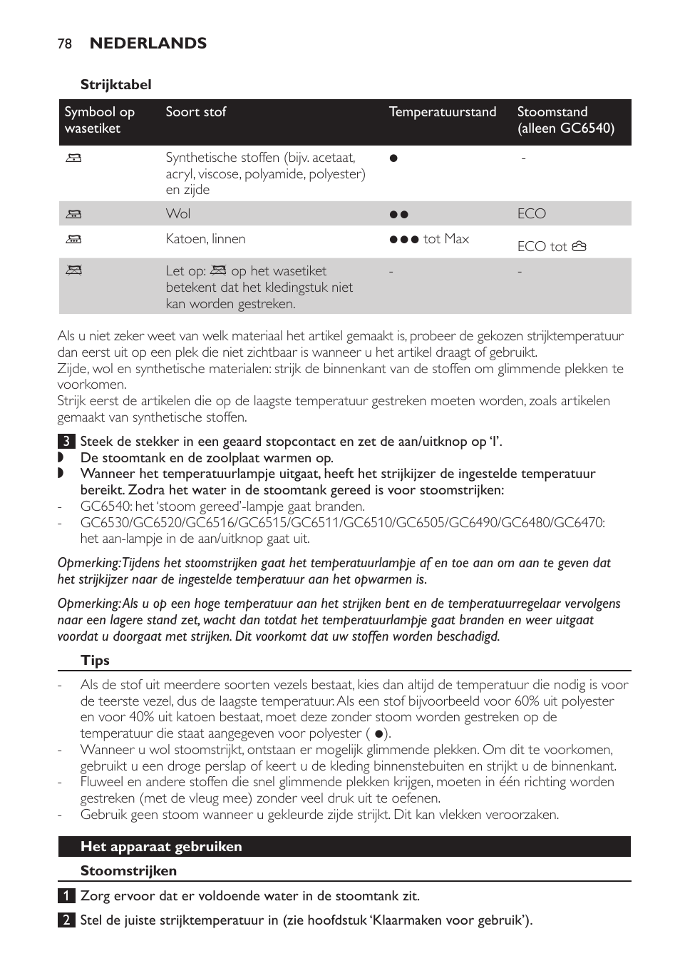 Philips Centrale vapeur haute pression User Manual | Page 78 / 120