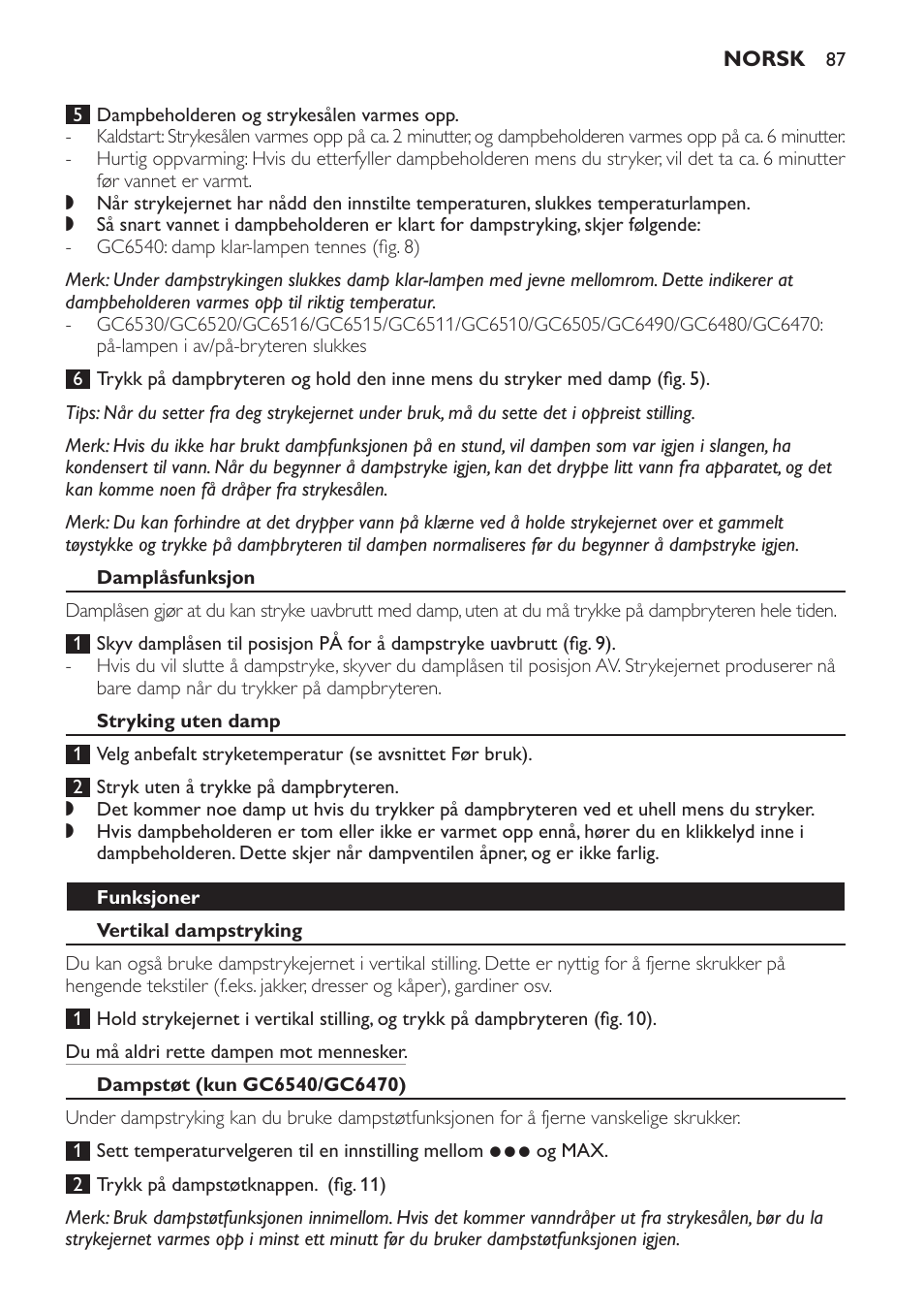 Philips Centrale vapeur haute pression User Manual | Page 87 / 120