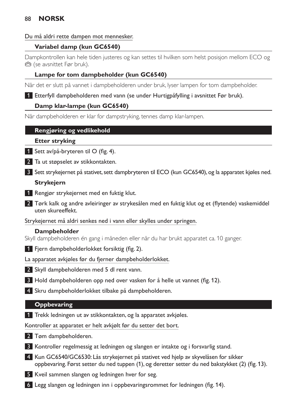 Philips Centrale vapeur haute pression User Manual | Page 88 / 120