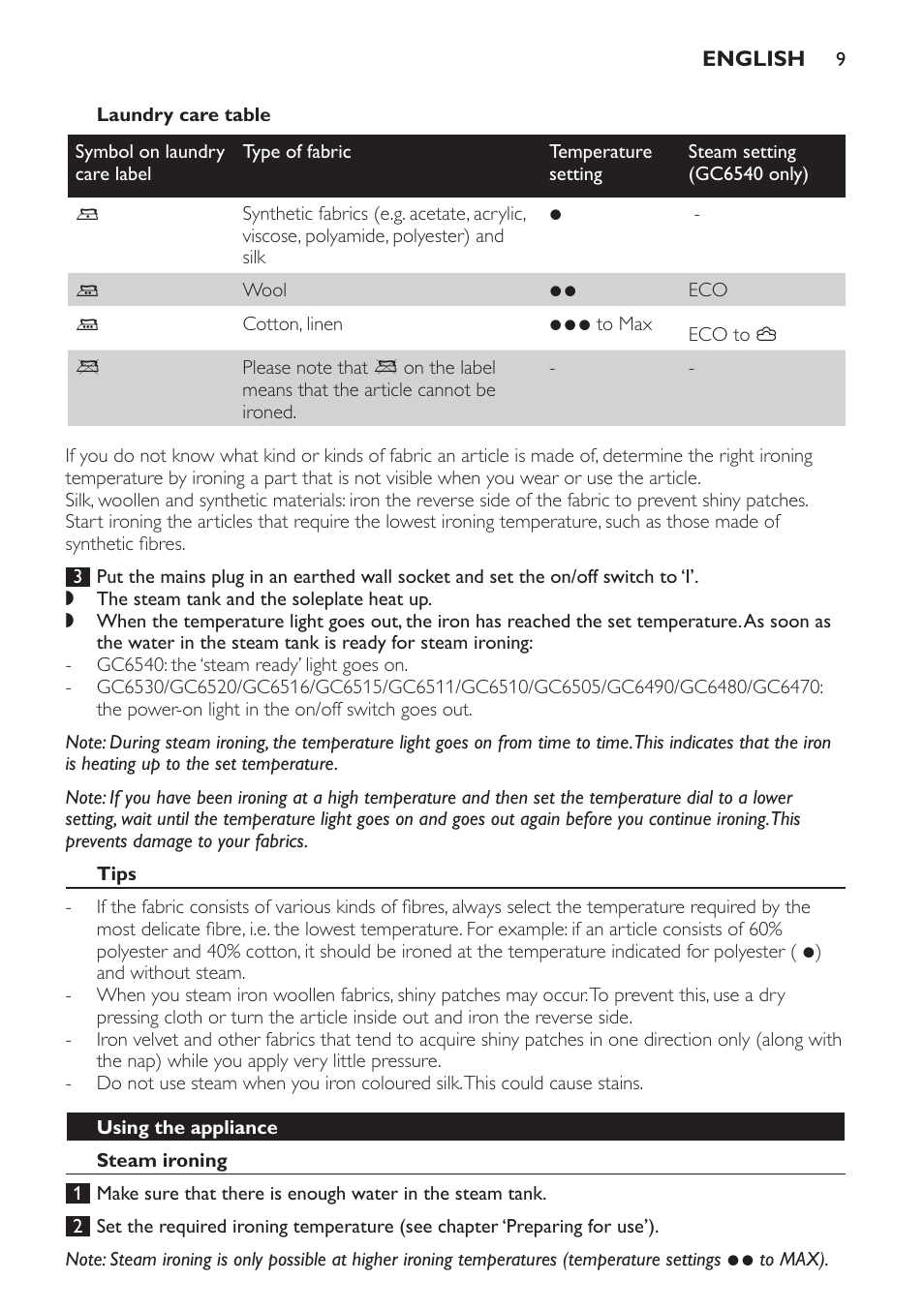 Philips Centrale vapeur haute pression User Manual | Page 9 / 120