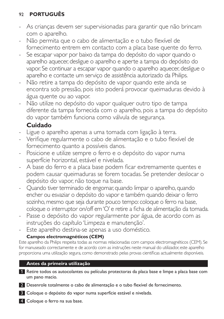 Philips Centrale vapeur haute pression User Manual | Page 92 / 120